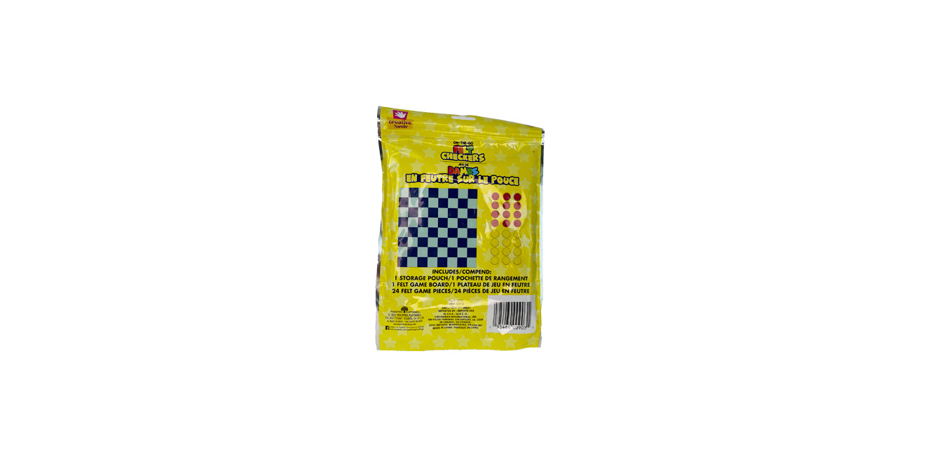 Felt Checkers Travel Board Game